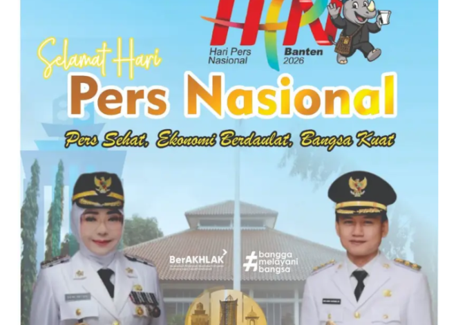 Bupati Pandeglang dan Wakil Bupati Pandeglang. Mengucapkan Selamat Hari Pers Nasional 2026