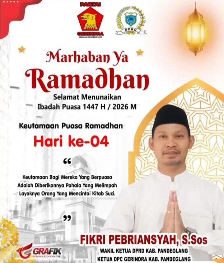 Keluarga Besar Partai Gerindra DPC Kab. Pandeglang, Mengucapkan :