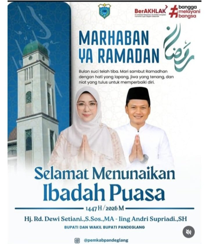 Bupati & Wakil Bupati Pandeglang, mengucapkan ;