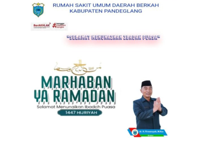RSUD Berkah Pandeglang, Mengucapkan Selamat Menjalankan Ibadah Puasa Ramadhan