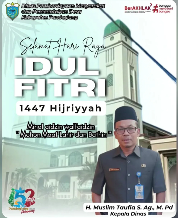 Dinas Pemberdayaan Masyarakat Dan Pemerintahan Desa, Mengucapkan Selamat Hari Raya Idul Fitri 1447 H