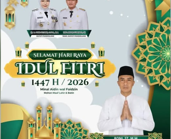 Dinas Pekerjaan Umum Kabupaten Pandeglang, Mengucapkan Selamat Hari Raya Idul Fitri 1447 H