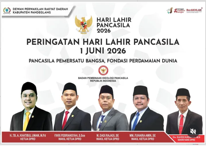 Dewan Perwakilan Rakyat Daerah Kabupaten Pandeglang, Mengucapkan Selamat Hari Lahir Pancasila