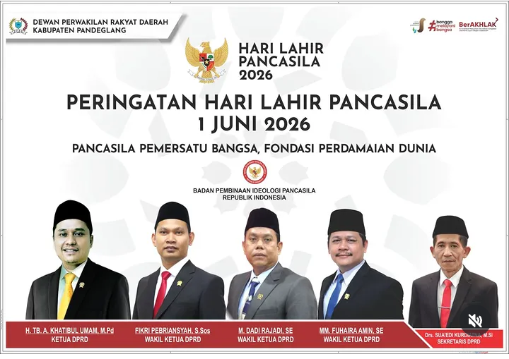 Dewan Perwakilan Rakyat Daerah Kabupaten Pandeglang, Mengucapkan Selamat Hari Lahir Pancasila