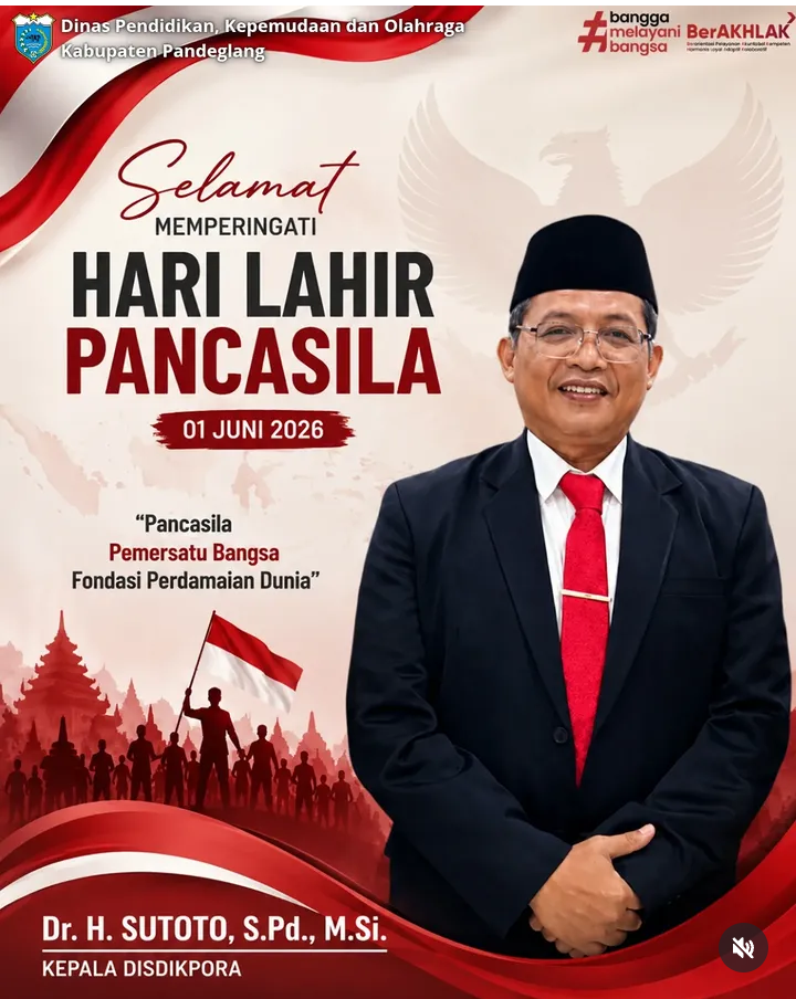 Dinas Pendidikan Pemuda Dan Olahraga, Mengucapkan Selamat Hari Lahir Pancasila